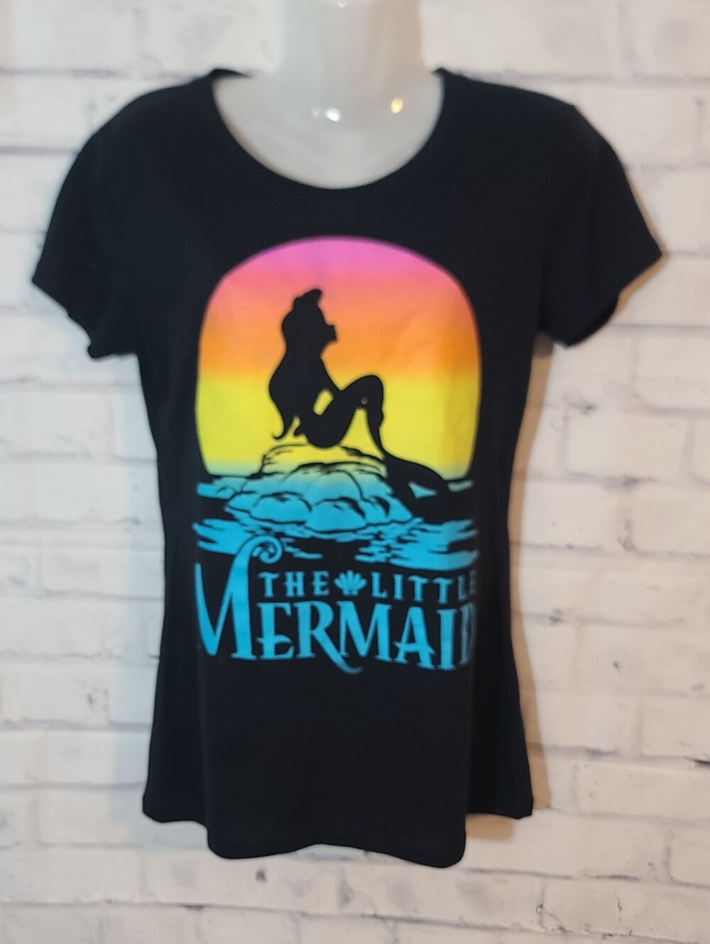 New Disney Ariel Little Mermaid Girl's Graphic Tee Shirt Large